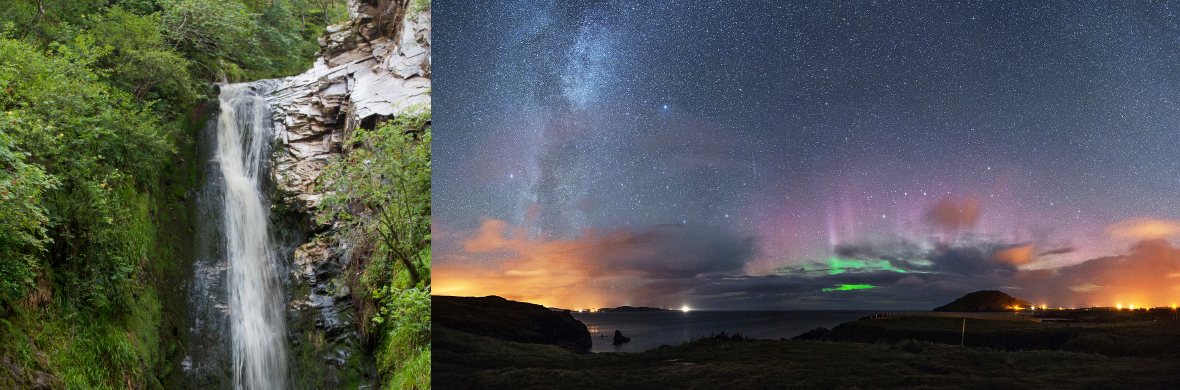glenevinwaterfallandstarscapeCountyDonegal