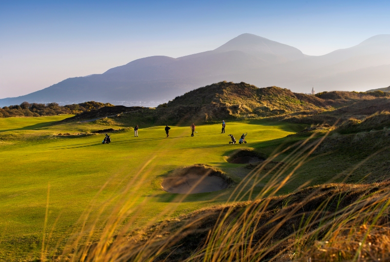 Royal County Down’s iconic links lie at the foot of the Mourne Mountains, blending rugged beauty with world-class golf.