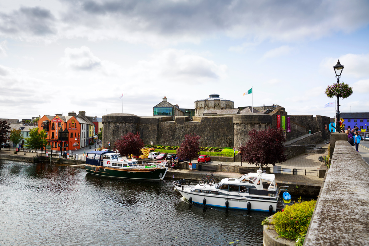 Boats-by-Athlone-Castle-County-Westmeath