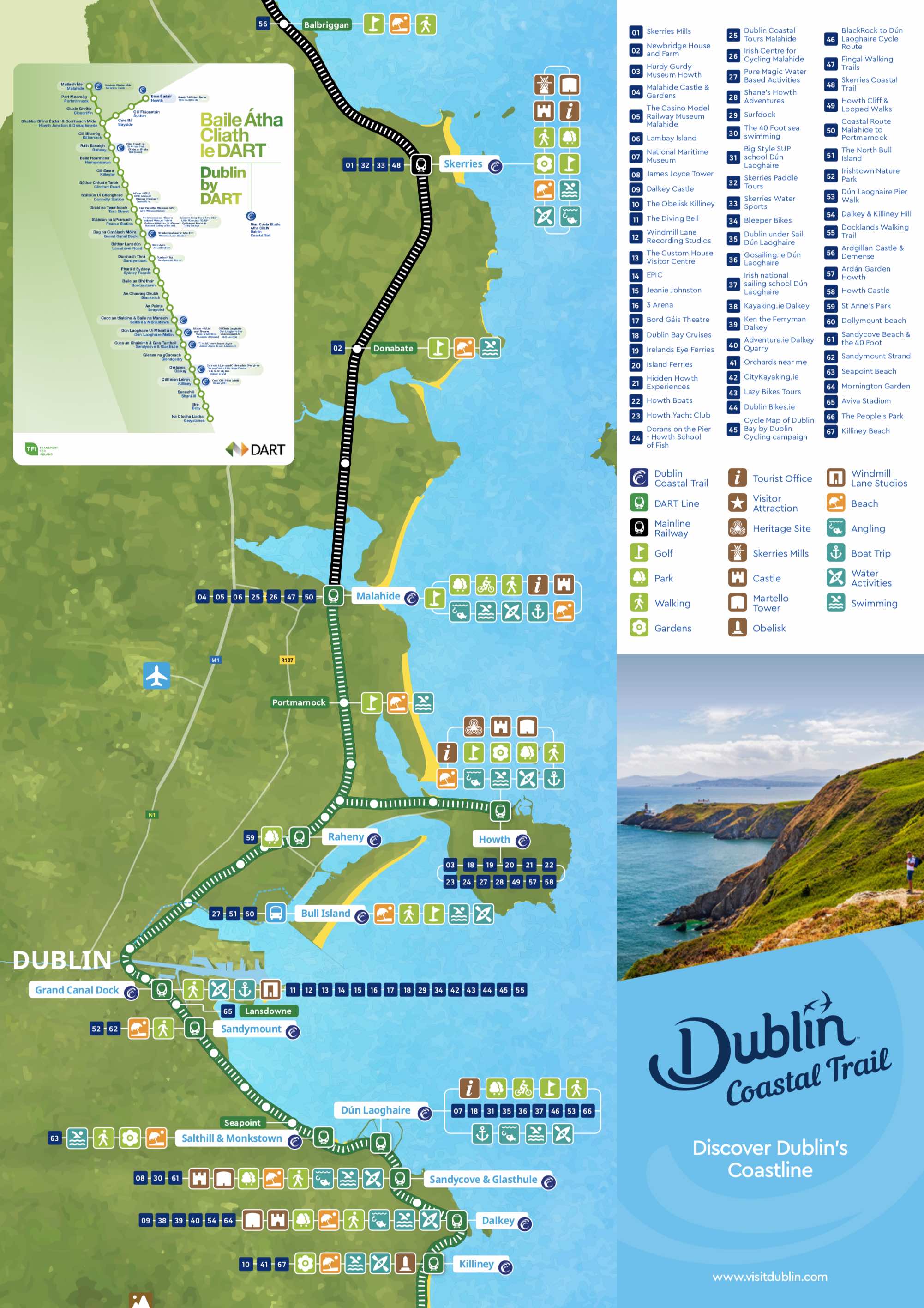 Dublin Coastal Trail map