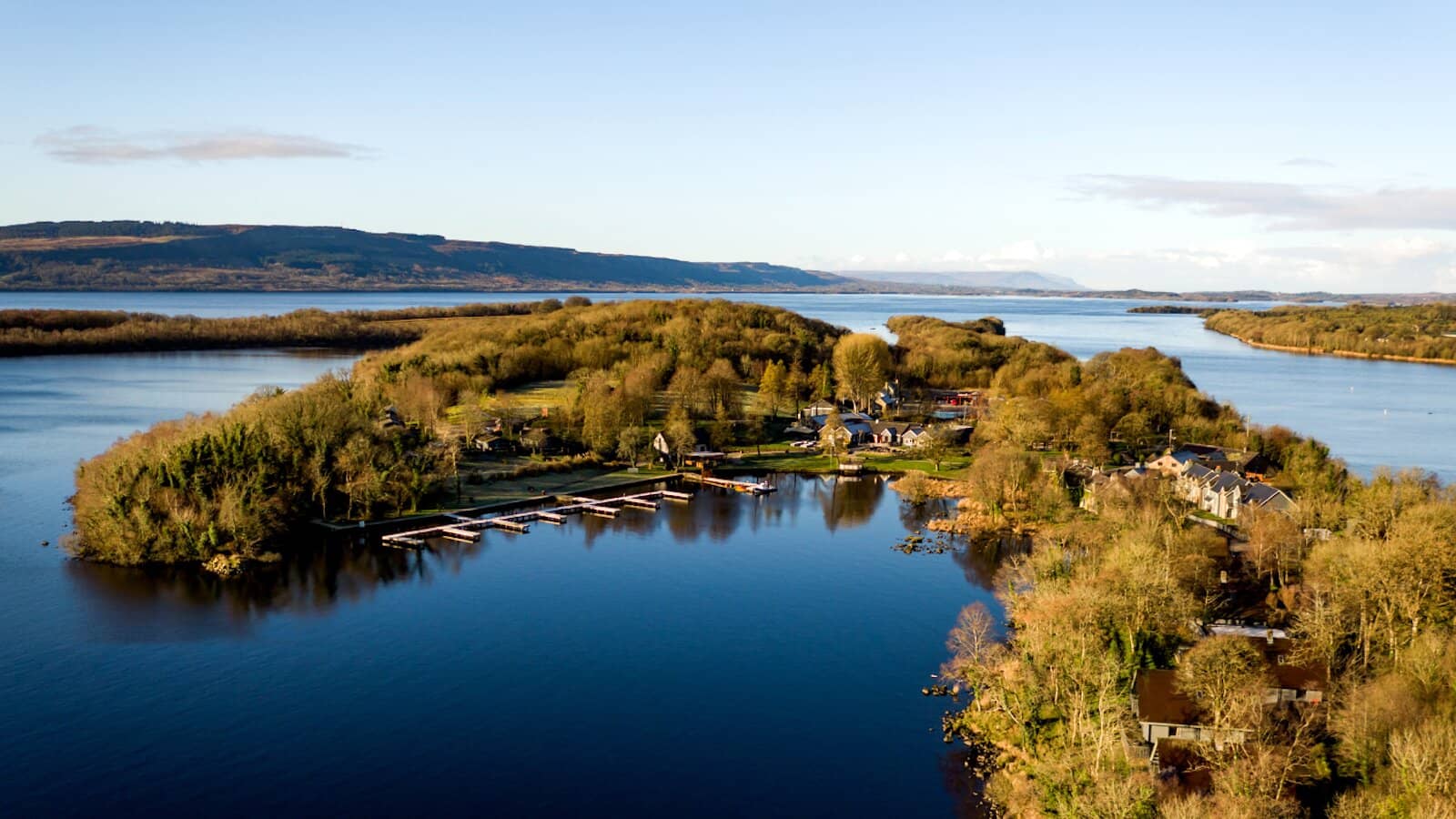 Lusty Beg Island sits peacefully on Lower Lough Erne with woodland and lakeshore views, County Fermanagh.