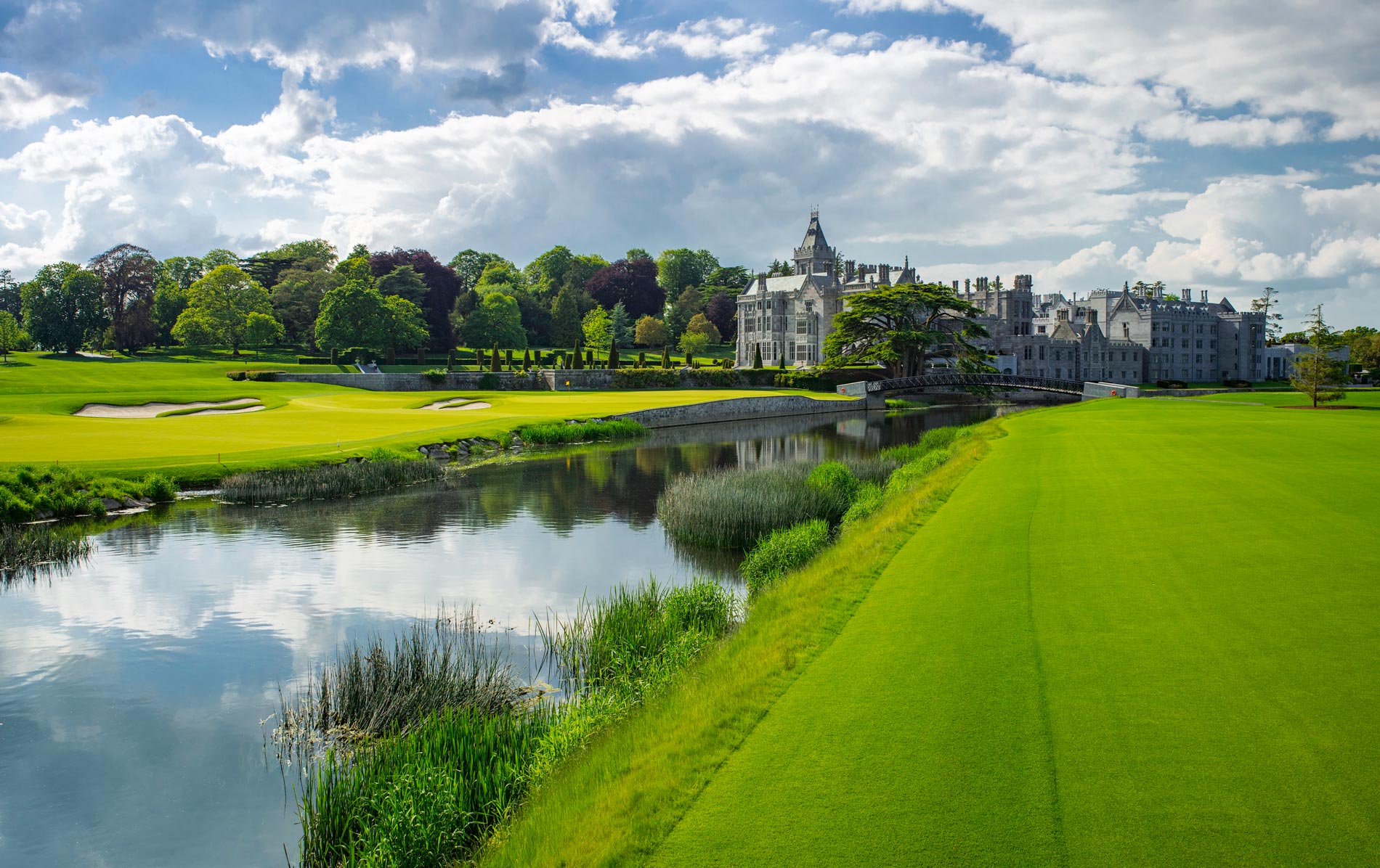 Adare Manor luxury golf resort and castle with manicured fairways in Limerick.
