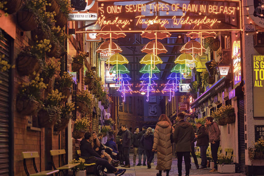 Belfast Cathedral Quarter Cobbled Streets Belfast Co Antrimwebsize2500x1200px