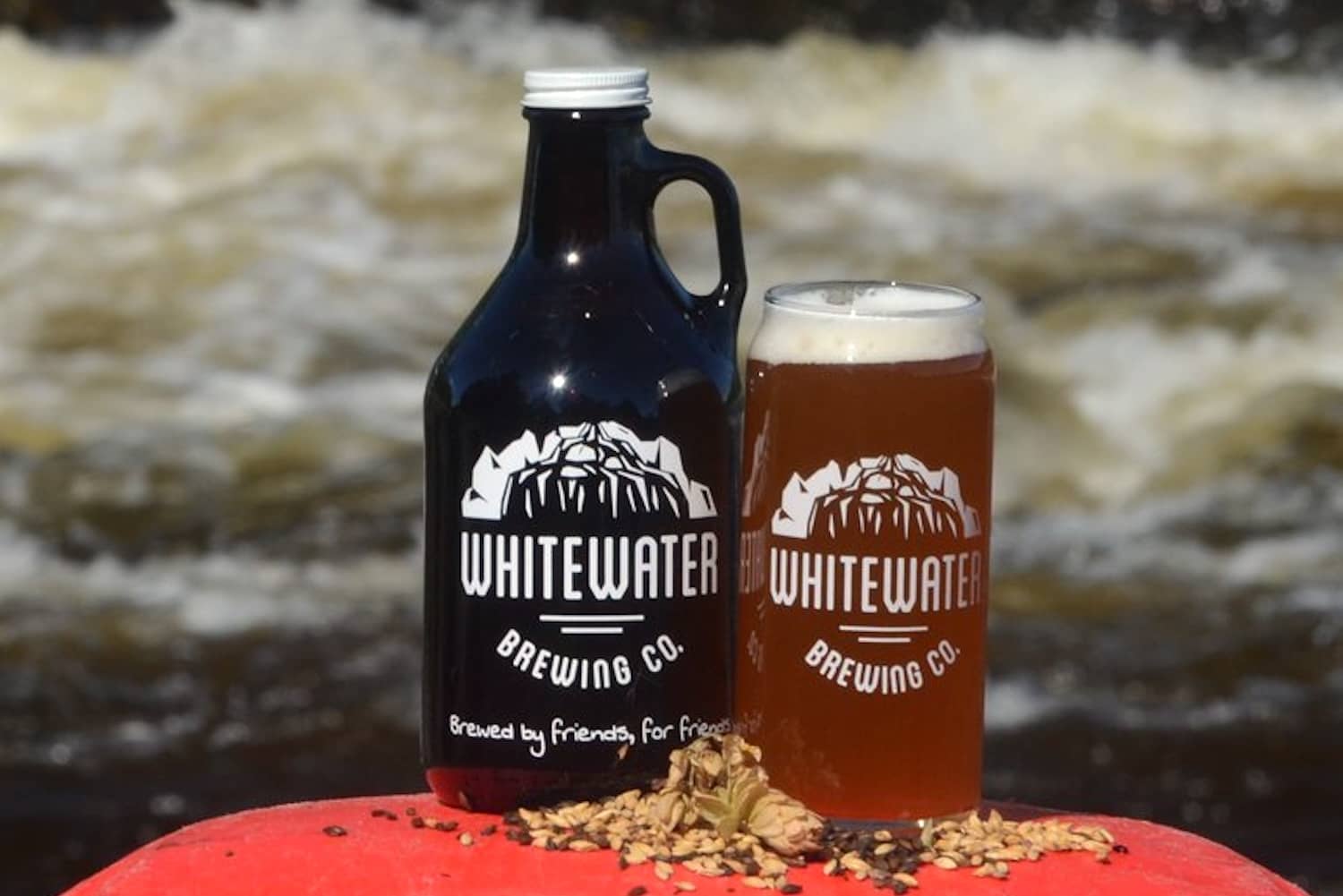 Whitewater Brewing Company craft beer beside a river in County Down.