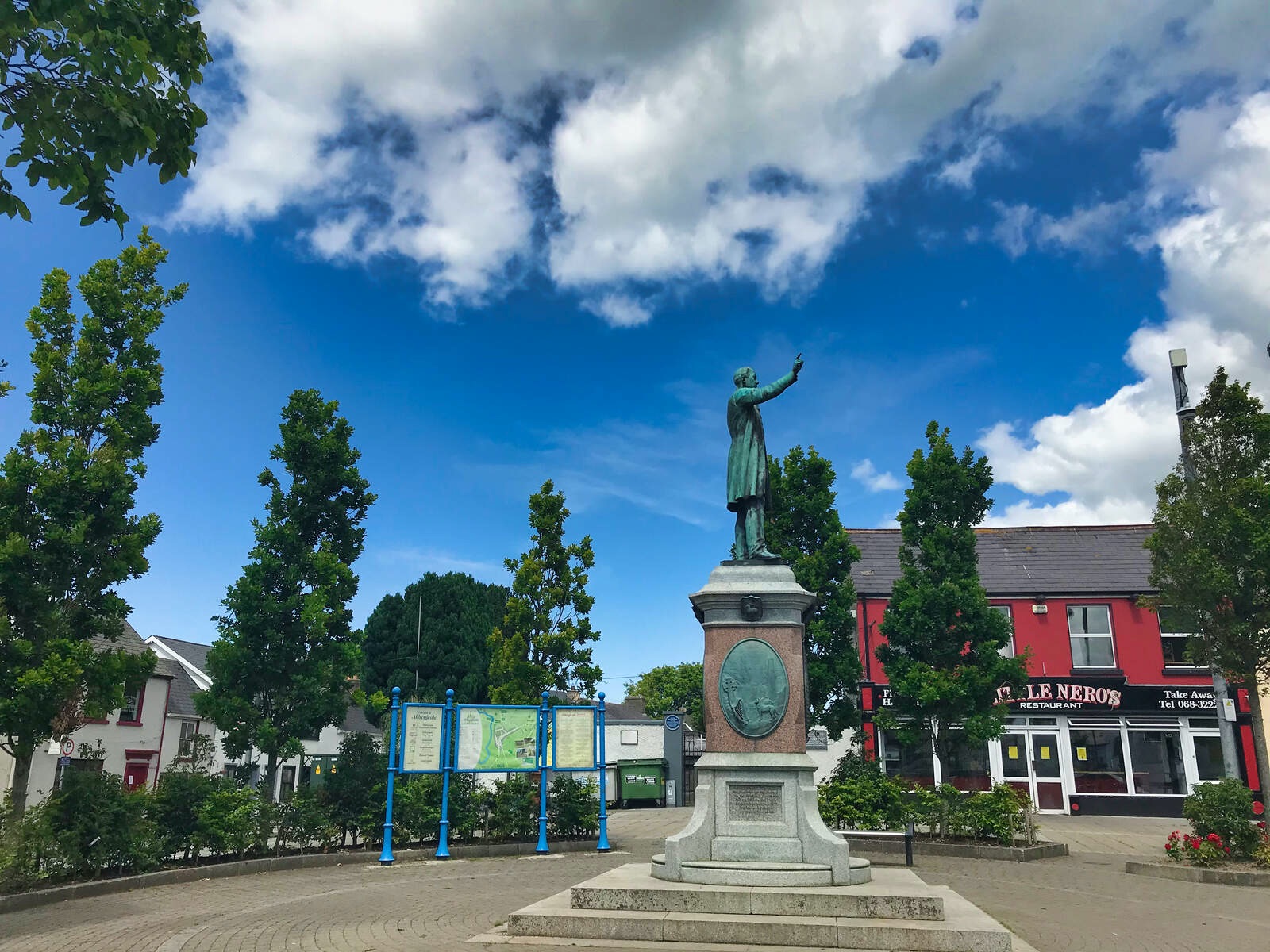 Statue in Abbeyfeale town square along the Limerick Greenway.