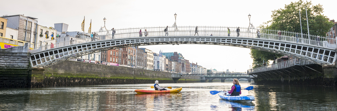 Kayaking on the River Liffey