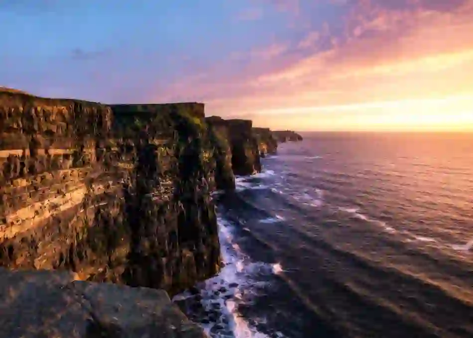The cliffs of Moher at sunset