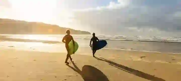 Two surfers in Donegal