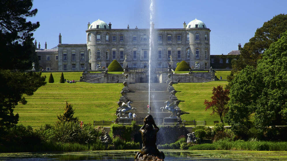 Powerscourt House and Gardens with steps