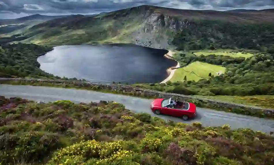 lough-tay-wicklow-red-car