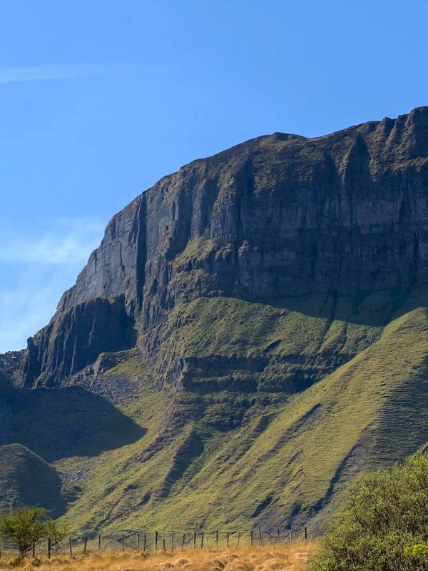 Hag’s Leap rock formation rising above the Dartry Mountains in County Leitrim.