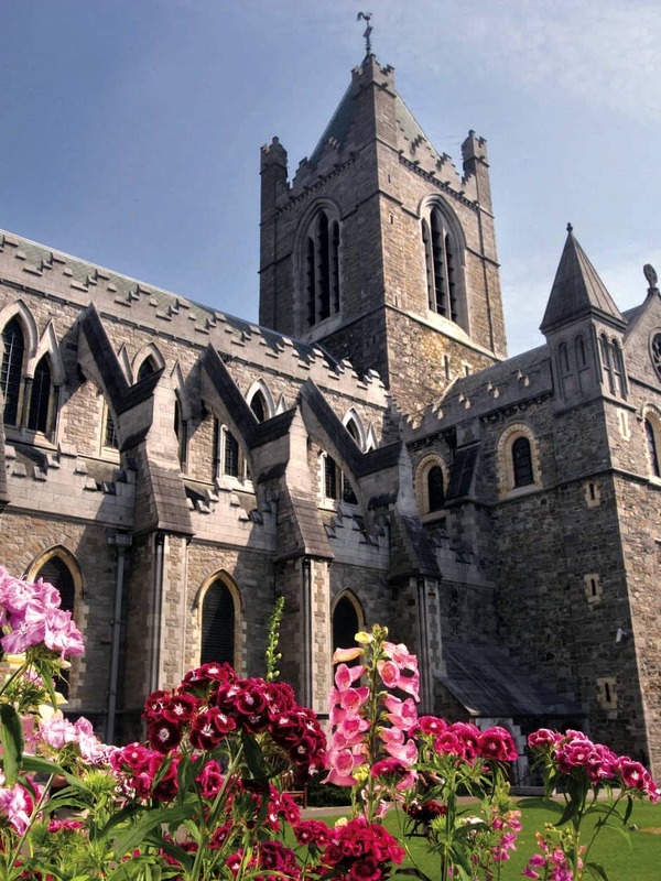 Red-brick buildings in Dublin’s Liberties, showcasing historic architecture and lively streets.