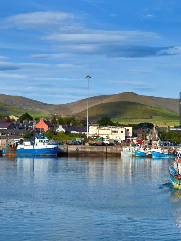 Bartender serving pints at a cosy Dingle pub filled with character, memorabilia, and warm Irish charm.
