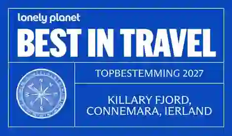 De ‘Best in Travel’-onderscheiding van Lonely Planet noemt Connemara en Killary Harbour in Ierland een topbestemming voor 2027.