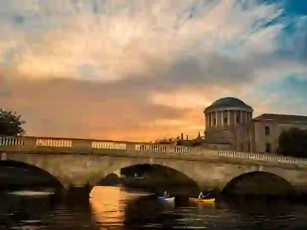 Kayaking on the River Liffey, Dublin city