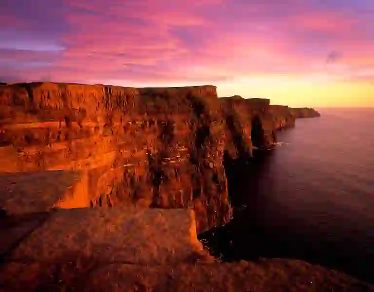 Cliff Coast Cliffs of Moher Sunsetwebsize2500x1200px