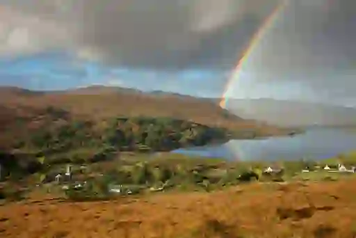 Rainbow over Dunlewy Lough and the Derryveagh Mountains Dunlewy Co Donegalwebsize2500x1200px