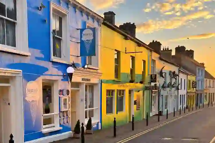 Colourful street in Dingle, County Kerry, home to Murphy’s Ice Cream.