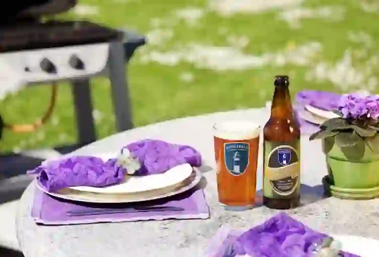Dungarvan Brewing Company craft beer served outdoors in County Waterford.
