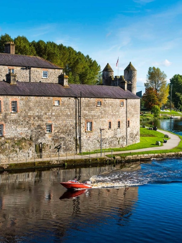 Historic Enniskillen Castle overlooking the River Erne, County Fermanagh.