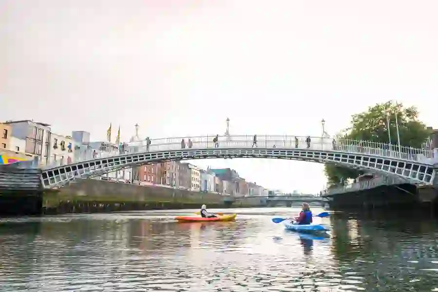 Kayaking on the River Liffey Dublin Citywebsize2500x1200px