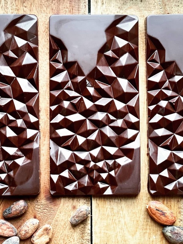 Artisan dark chocolate bars crafted by NearyNógs Chocolatiers in County Down, made from ethically sourced cacao beans.