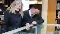 Couple at museum