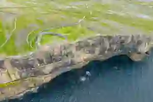 Drone shot of the Aran Island coast